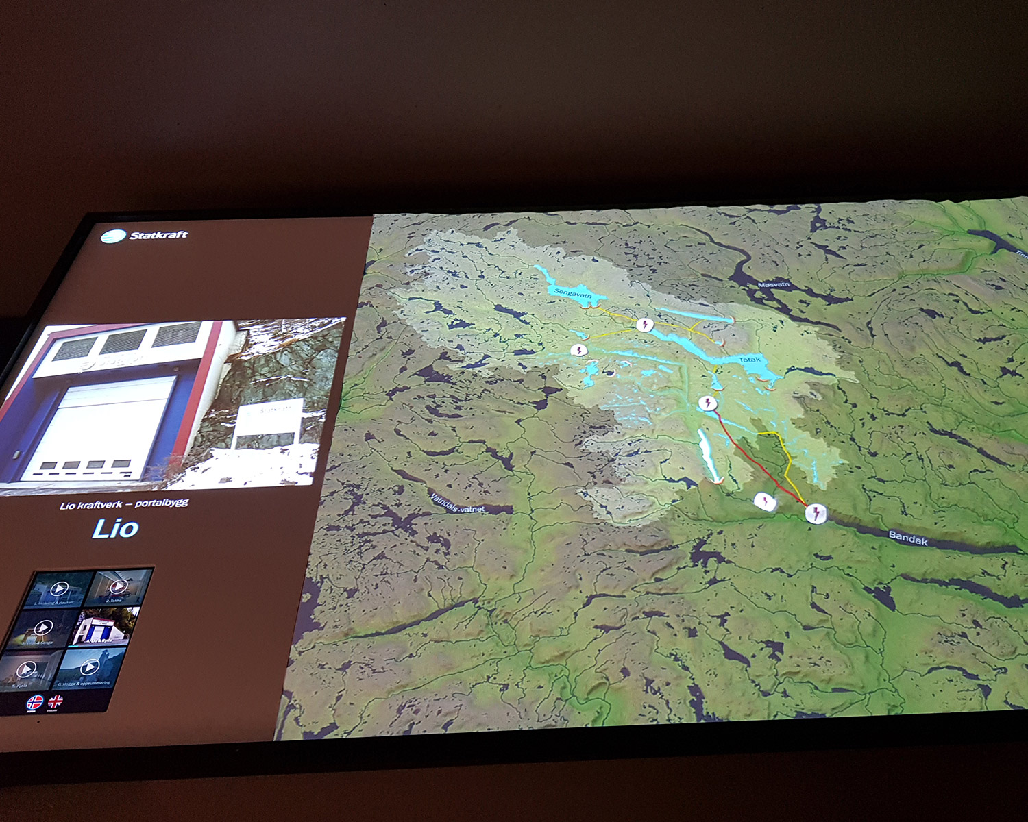 Map at West Telemark Museum