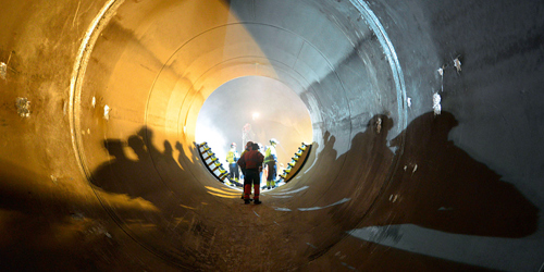 Breakthrough for penstock for a new power station at Nedre Røssåga